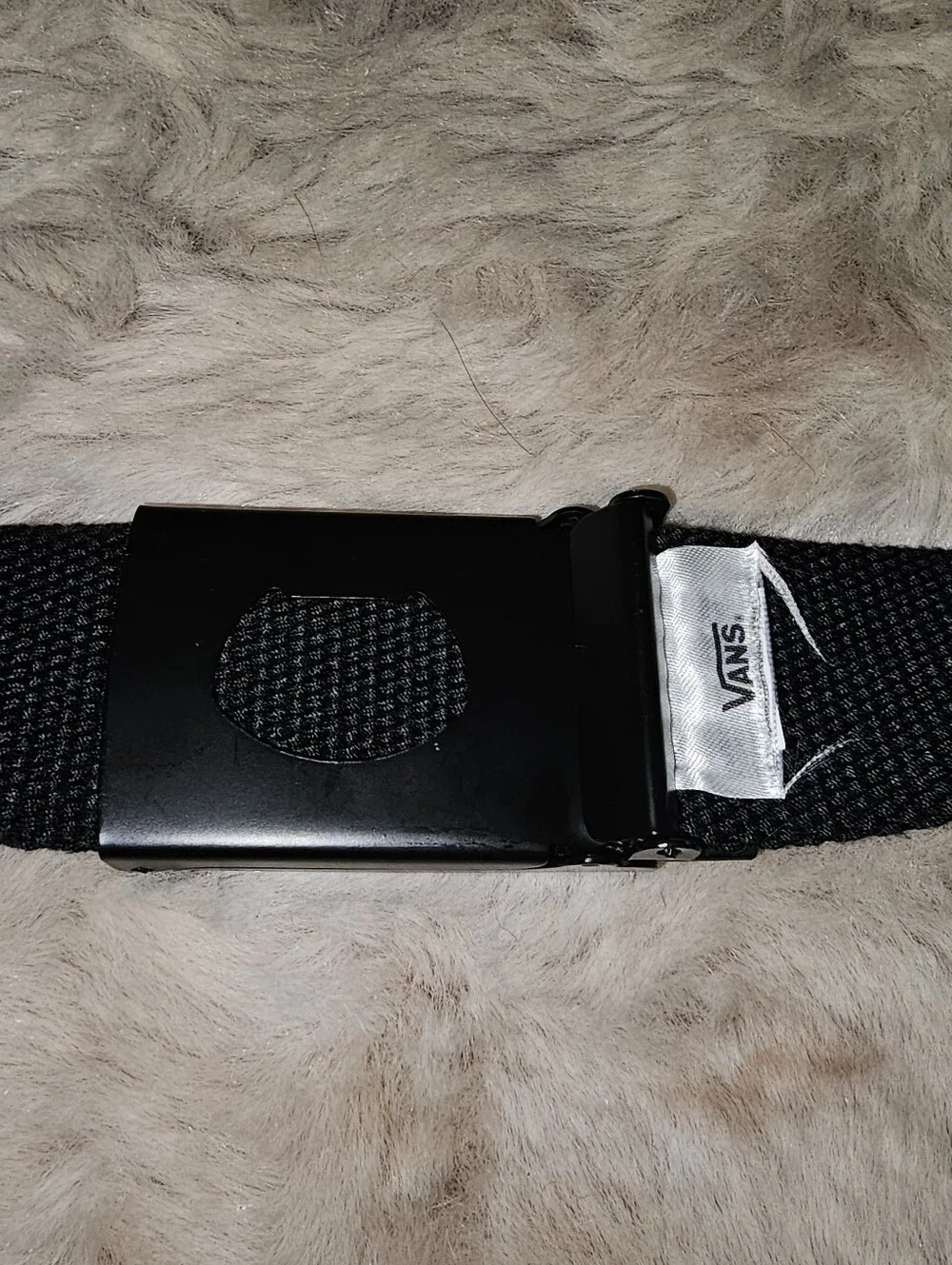 Vans Black Nylon Webbing Belt with Metal Buckle Up To 38